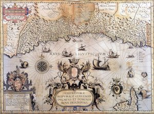 Kaart van de Republiek Genua