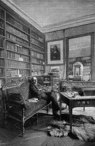 Marcellin Berthelot (1827-1907), Franse chemicus, in zijn praktijk. Gravure in 