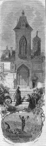 Marie van Bourgondië vraagt om gratie voor haar ministers. Dood van Hugonat en de Heer van Humbercourt op 3 april 1477. Gravure uit de 19e eeuw. door Unknown artist