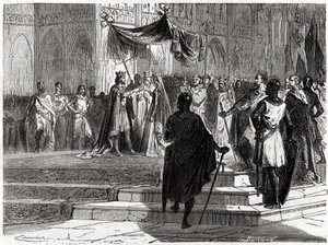 Huwelijk van Lodewijk de Jonge (1120 - 1180) met Alienor van Aquitanië (ook wel Eleonore van Guyenne genoemd) door Unknown artist