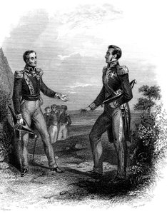 Ontmoeting tussen Jose San Martin en Simon Bolivar