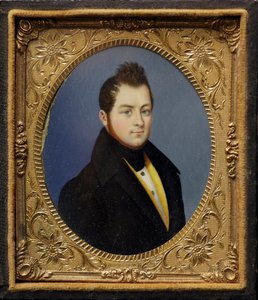 Miniatuurportret van Camillo Benso, graaf van Cavour (schilderij)