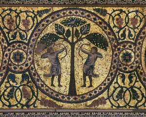 Mozaïek van de koninklijke jacht (detail), de Fonteinkamer, 1165-67