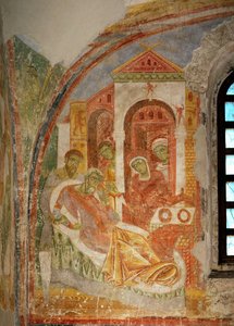 Muurschilderingen in de kerk van het benedictijnenklooster van Lambach, Opper-Oostenrijk (fresco) door Unknown artist