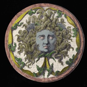 Mythologie: voorstelling van de Medusa, een van de drie Gorgonen. door Unknown artist