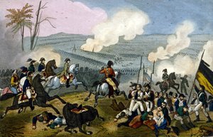 Napoleon bij de Slag bij Marengo, tegen de Oostenrijkers, juni 1800. door Unknown artist