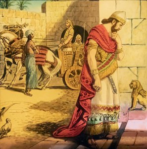 Nebukadnezar II, koning van het Nieuw-Babylonische Rijk. door Unknown artist