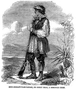Noo-Shimatt-Tash-Tanaki, of grizzly beer, een Seminole Chief door Unknown artist