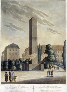 Obelisk voor het kasteel van Weimar door Unknown artist