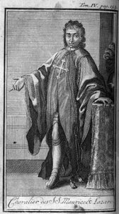 Ridderorden. Ridder van Saint Maurice en Lazarus in Savoye in de 16e eeuw. In 