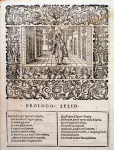 Pagina uit Amfiparnaso madrigaal komedie door Orazio Vecchi door Unknown artist