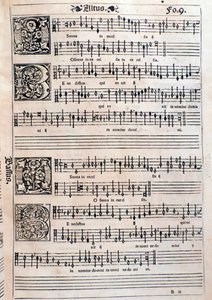 Pagina uit Liber octo missarum (1541)