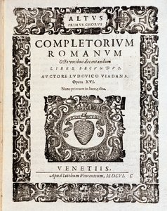 Pagina van de partituur van Psalmen (op 16) door Ludovico Viadana