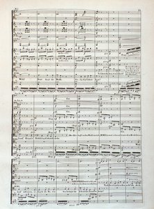 Pagina van bladmuziek van Siegfried, opera door Wagner