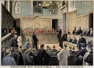 Panama-affaire: het Hof van Assisen - in "Le Petit Journal" van 02/01/1898