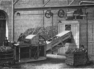 Papierproductie in de 19e eeuw.