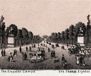 Parijs, Frankrijk: uitzicht op de Champs-Élysées door Unknown artist