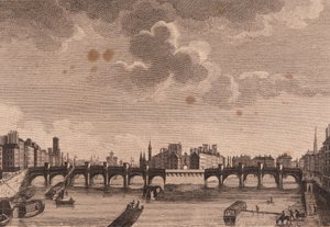 Parijs, Pont Neuf en het Île de la Cité aan de Seine. door Unknown artist