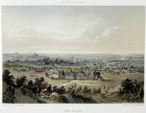 Parijs in 1620, algemeen uitzicht vanaf de Butte Chaumont door Unknown artist