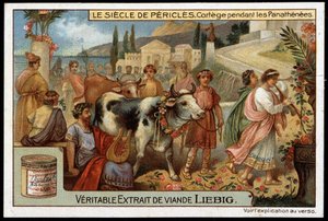 Eeuw van Pericles (495-429 v.Chr.): stoet tijdens panatheneeën door Unknown artist