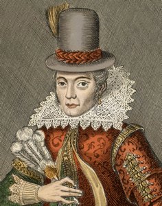 Pocahontas - Portret van Pocahontas (1595-1617) (of Mataoka of Amonute, daarna Rebecca Rolfe), Indiaanse prinses