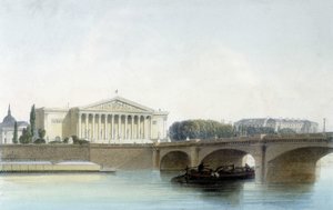 Pont de la Concorde, lithografie van Aubrun, 19e eeuw door Unknown artist