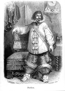 Porthos - in De 3 Musketiers door Alexandre Dumas Père.
