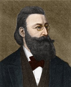 Portret van Ludwig Anzengruber (1839-1889), Oostenrijkse schrijver