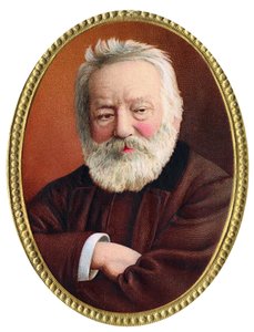 Portret van de Franse schrijver Victor Hugo (1802 - 1885) - Chromolithografie van het einde van de 19e eeuw. door Unknown artist