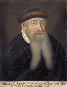 Portret van Johannes Gutenberg
