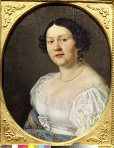 Portret van de sopraanzangeres Sophia Vasilyevna Samoylova door Unknown artist
