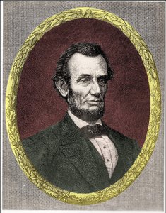Portret van Abraham Lincoln (1809 - 1865) 16e president van de Verenigde Staten (1861 - 1865)