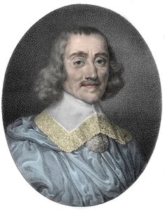 Portret van Abraham Fabert door Esternay, maarschalk van Frankrijk (1599-1662) - gravure