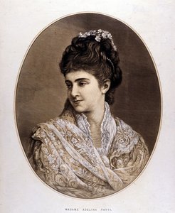 Portret van Adelina Patti, Italiaanse zangeres (1843 - 1919)