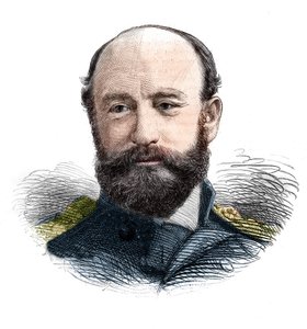 Portret van admiraal Sir George Strong Nares, Royal Navy Officer en Arctische ontdekkingsreiziger door Unknown artist