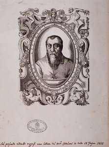 Portret van Adrian Willaert (houtsnede) door Unknown artist