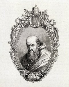 Portret van Alessandro Farnese, Paulus III (1468 - 1549) paus van 1534 tot 1549.