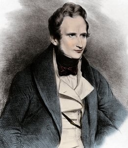 Portret van Alfred de Vigny - Portret van de dichter Alfred de Vigny (1797-1863) door Unknown artist
