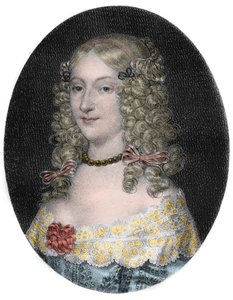 Portret van Anne-Geneviève de Bourbon-Condé (1619-1679), hertogin van Longueville - gravure 19e eeuw