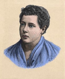 Portret van Annie Besant (1847 -1933) theosoof, Britse feministe en schrijfster. door Unknown artist