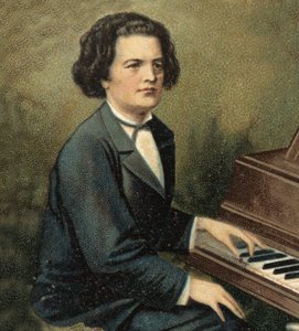 Portret van Anton Rubinstein (1829-1894), Russische pianist en componist.