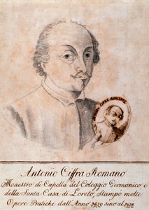 Portret van Antonio Cifra (tekening) door Unknown artist