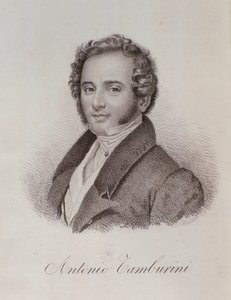 Portret van Antonio Tamburini (gravure) door Unknown artist