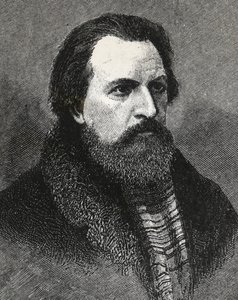 Portret van Apollo Grigoryev (1822-1865) Russische dichter en criticus - Apollo Grigoriev dichter en literair criticus en Russisch theatraal door Unknown artist