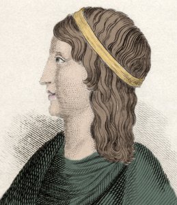 Portret van Apulee (Lucius Apuleius) (ca. 125-ca. 180), Latijnse filosoof en schrijver van Berberse afkomst (Algerije), auteur van 
