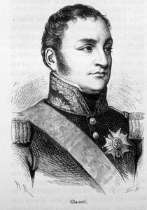 Portret van Bertrand Clausel (of Clauzel) (1772 - 1842). Gravure van het einde van de 19e eeuw in 