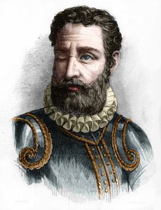 Portret van Camoens Luis Vaz de Camoens, Portugese dichter (1525-1580).