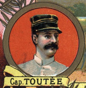 Portret van kapitein Toutee Franse ontdekkingsreiziger.