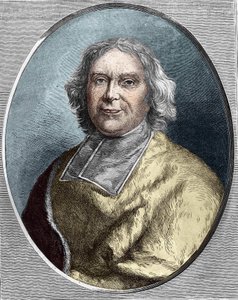Portret van Kardinaal Fleury (1653 - 1743). André Hercule de Fleury gravure uit 1866 door Unknown artist