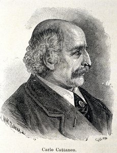 Portret van Carlo Cattaneo (1801-1869) door Unknown artist